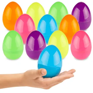 35 Unfilled Easter Eggs, 12 Pcs - Empty Plastic Eggs Fillable With Candy