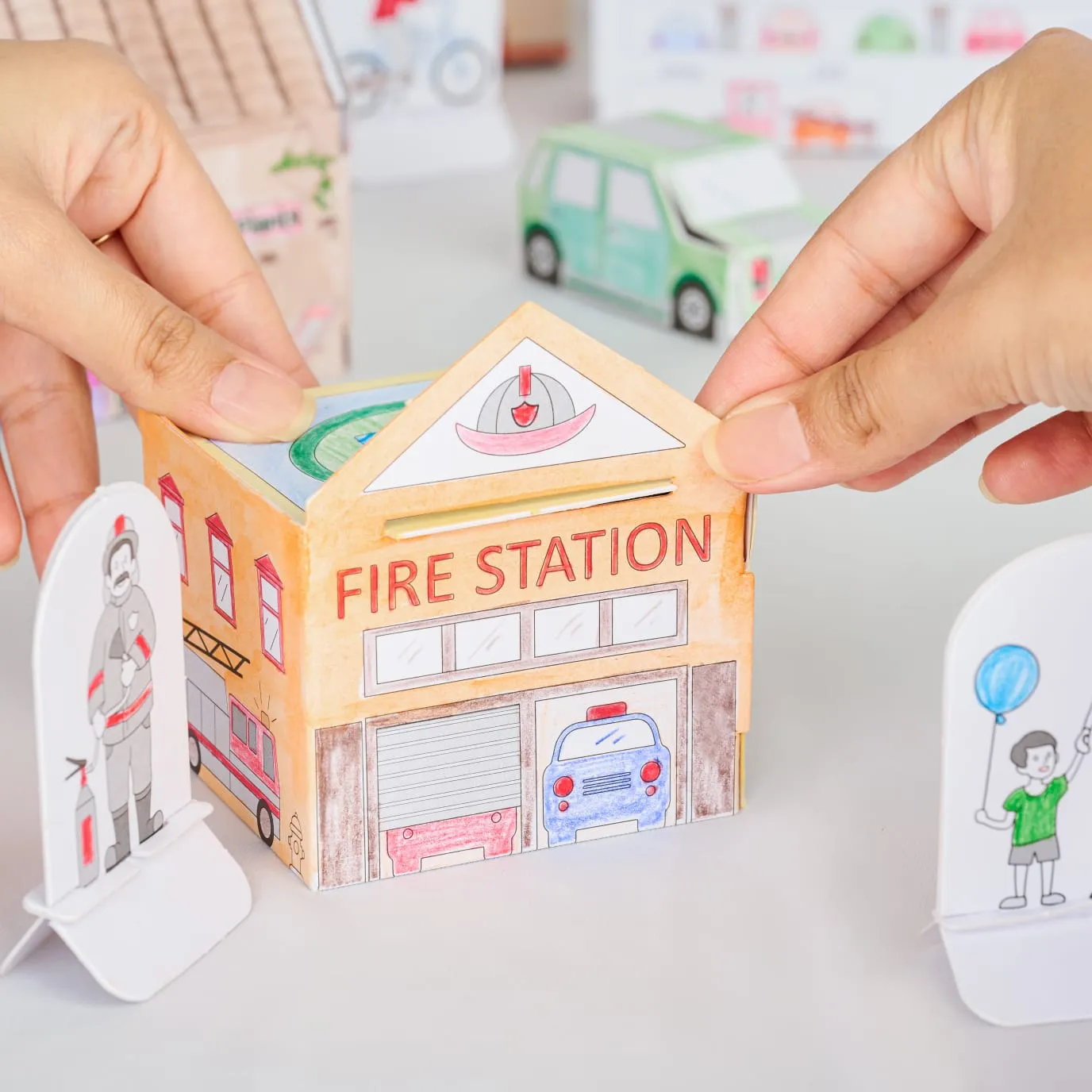 3D Paper Model Kit City Life | 3D Paper Kit | 3D Craft Kit For Kids
