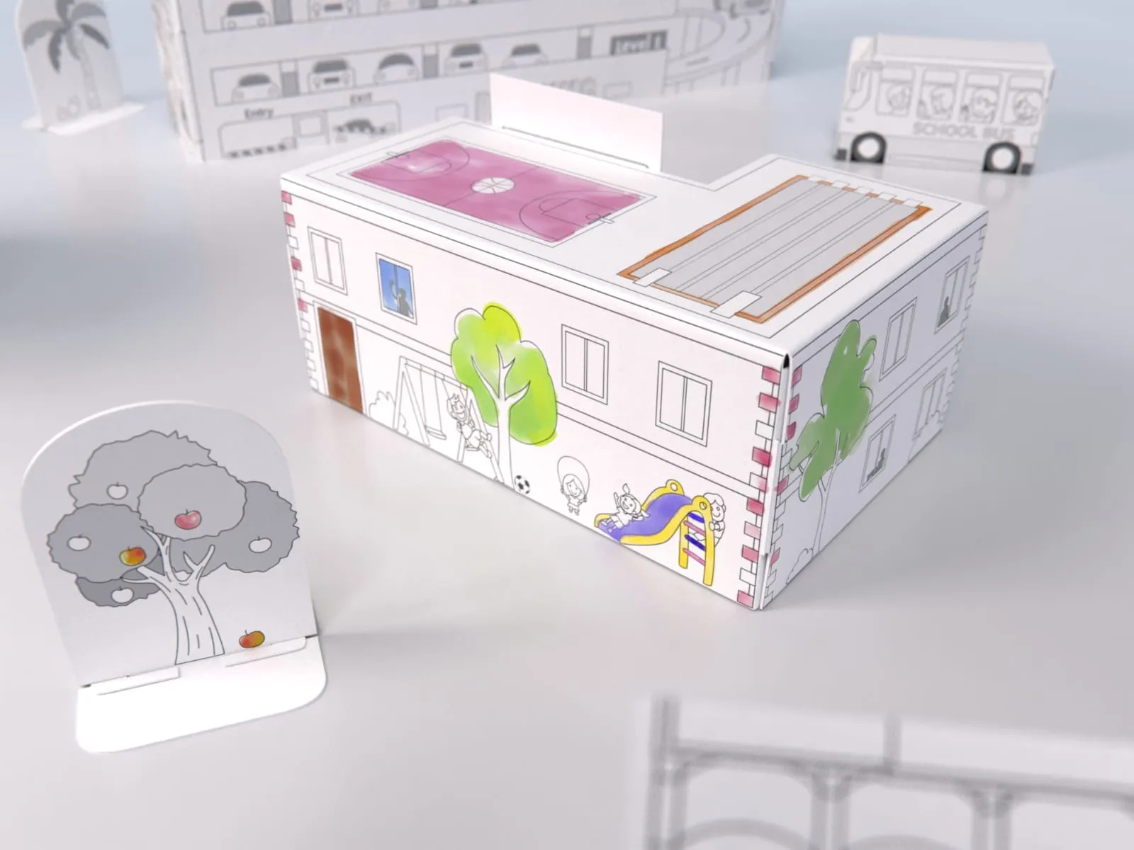 3D Paper Model Kit City Life | 3D Paper Kit | 3D Craft Kit For Kids