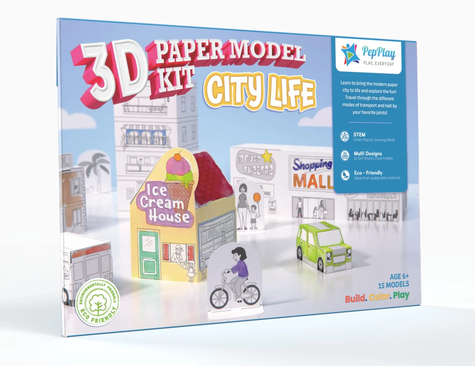3D Paper Model Kit City Life | 3D Paper Kit | 3D Craft Kit For Kids