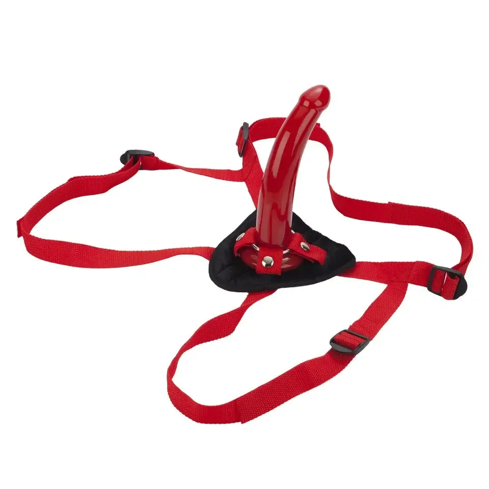 7-inch Colt Red Large Strap on Dildo with Adjustable Straps