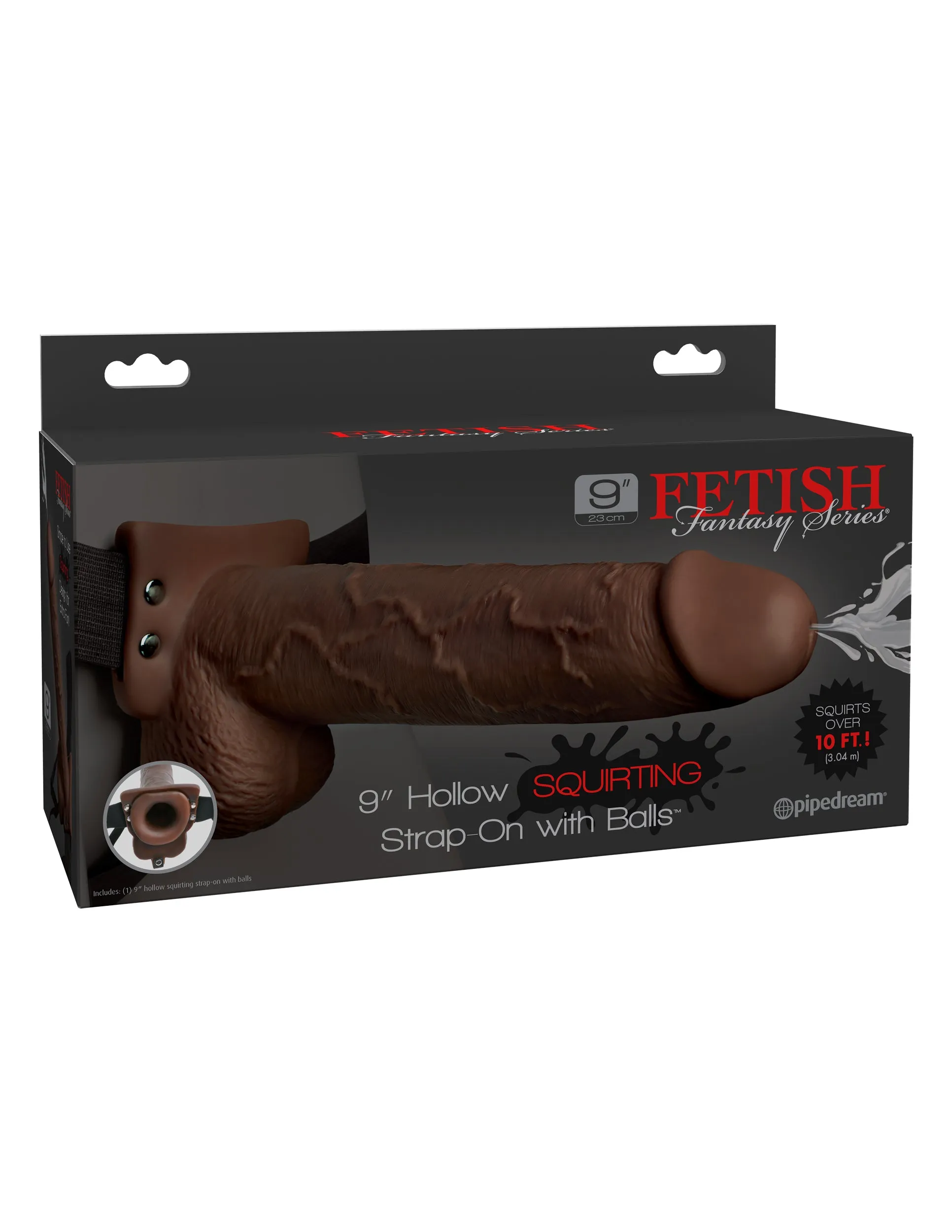 9-Inch Squirting Strap-On Toy with Harness for Playful Fun