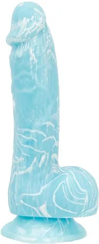 Addiction 100% Silicone Luke 7.5 inches Blue Glow In The Dark