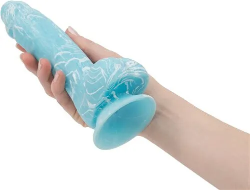 Addiction 100% Silicone Luke 7.5 inches Blue Glow In The Dark