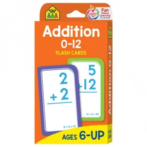 Addition 0-12 kids Education Flashcards - big, bold numbers on the flash cards