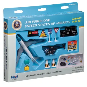 Air Force One USA Presidential Aviation Playset - Die-Cast Metal & Plastic
