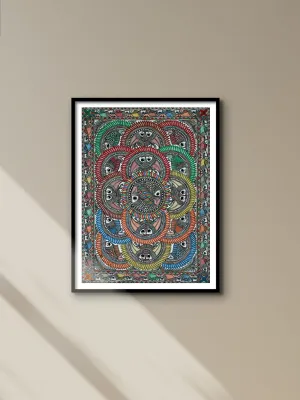 Arcs of Fishes Madhubani Painting by Ambika Devi