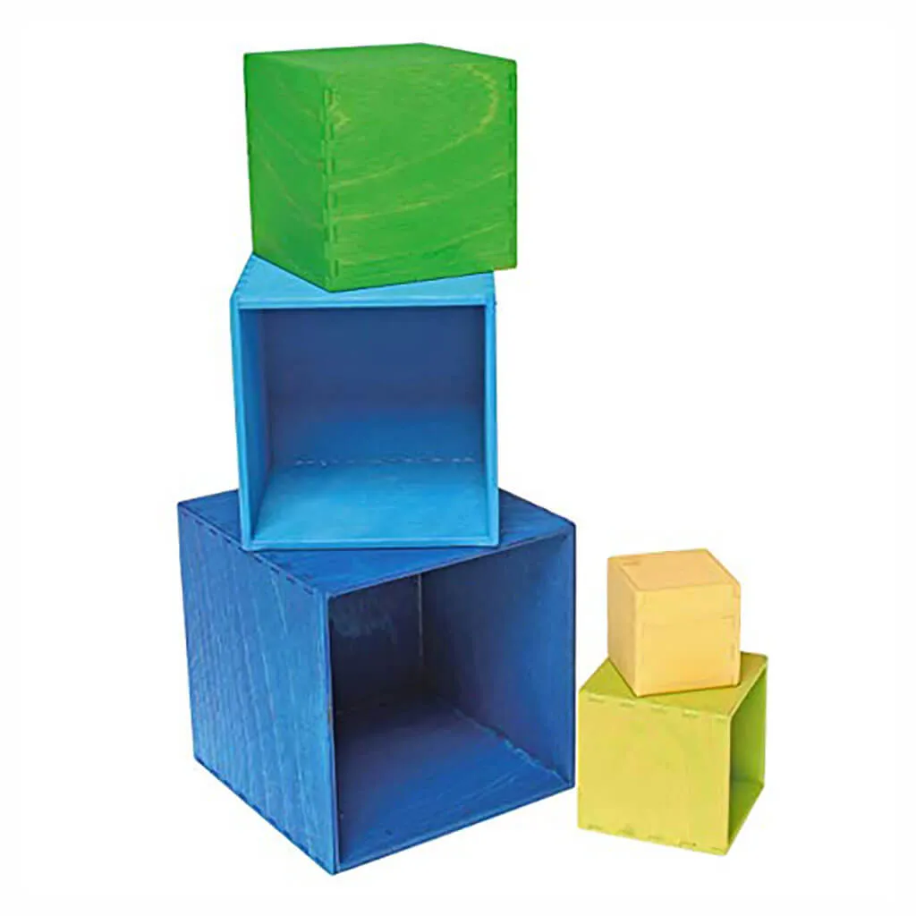 Authentic Grimm's Small Stacking Boxes Set Ocean