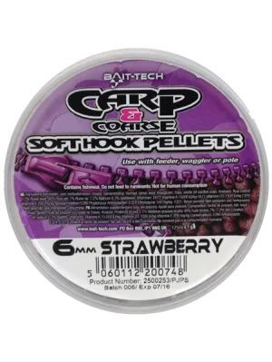 Bait-Tech Soft Hook Pellets Strawberry 6mm