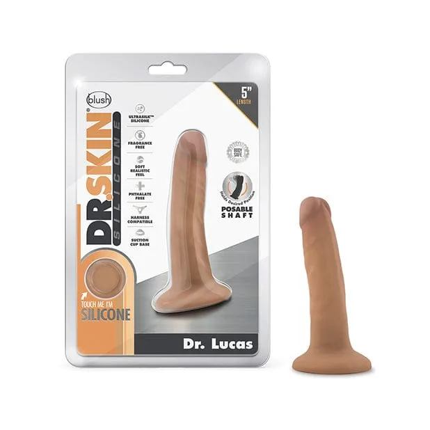 Blush Novelties - Dr Skin Silicone Dr Lucas Realistic Dildo with Balls 5.5" (Mocha)