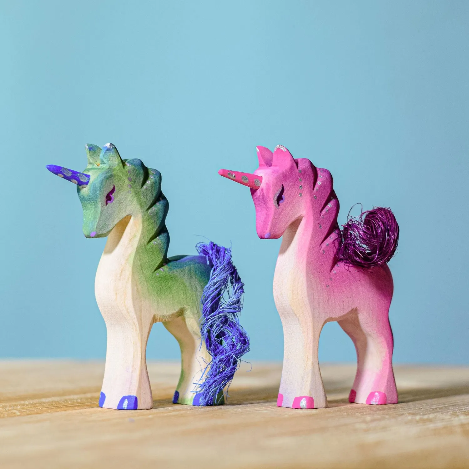 Bumbu Green Wooden Baby Unicorn