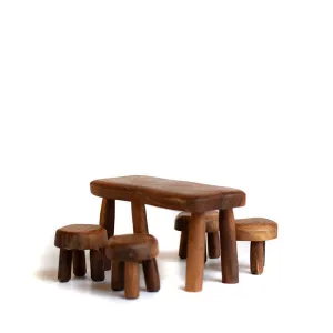Bumbu Toys Dollhouse -Table and Four Chairs Set