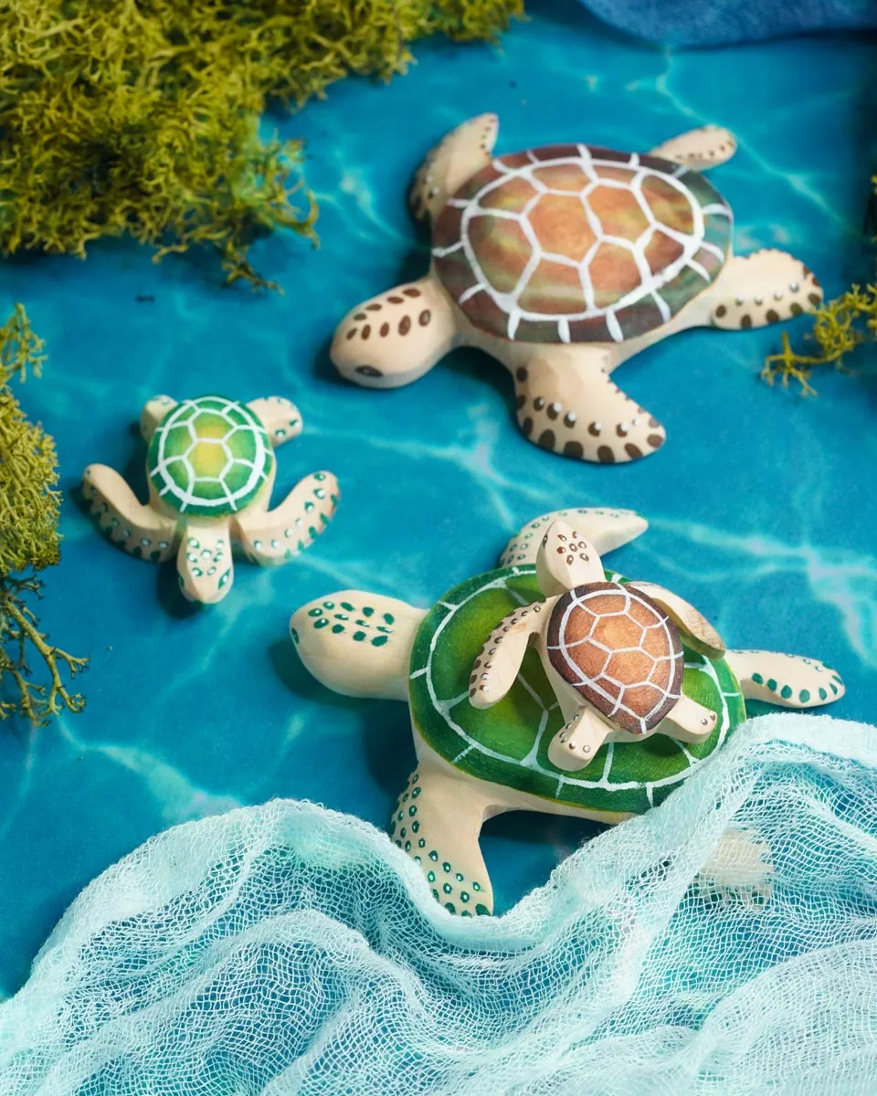 Bumbu Wooden Turtle - Green