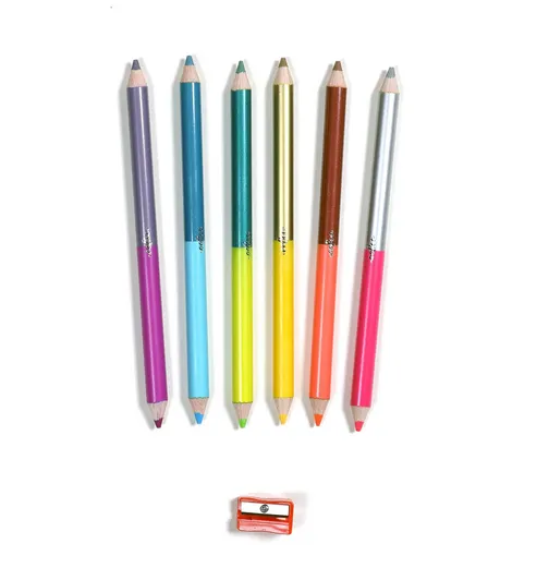 Butterflies 6 Jumbo Double-Sided Pencils