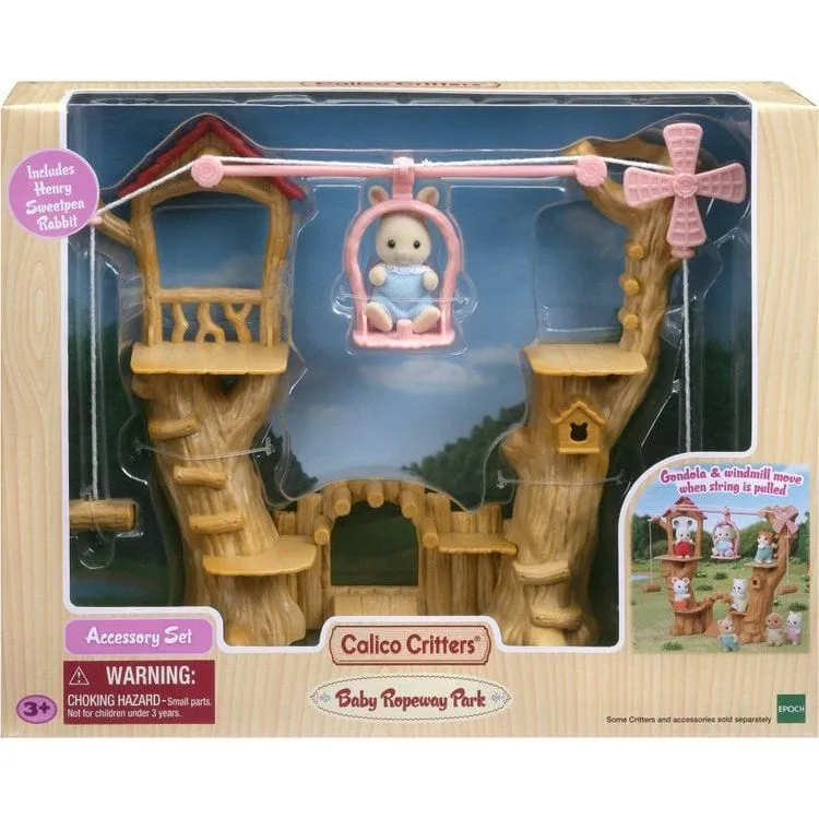 Calico Critters Baby Ropeway Park, Dollhouse Playset with Figure