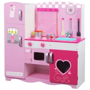 Classic World - Deluxe Wooden Pink Kitchen