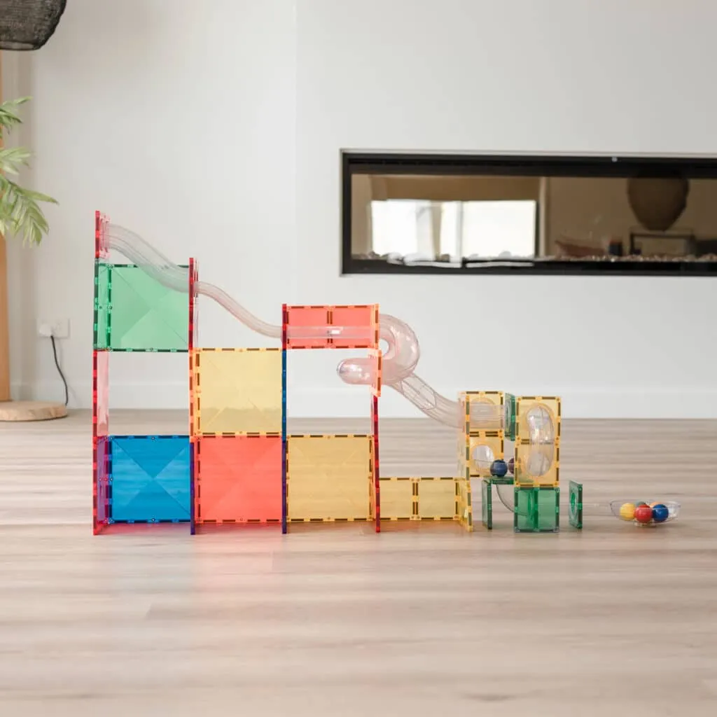 Connetix Rainbow Ball Run Expansion Pack – 66 Piece Set