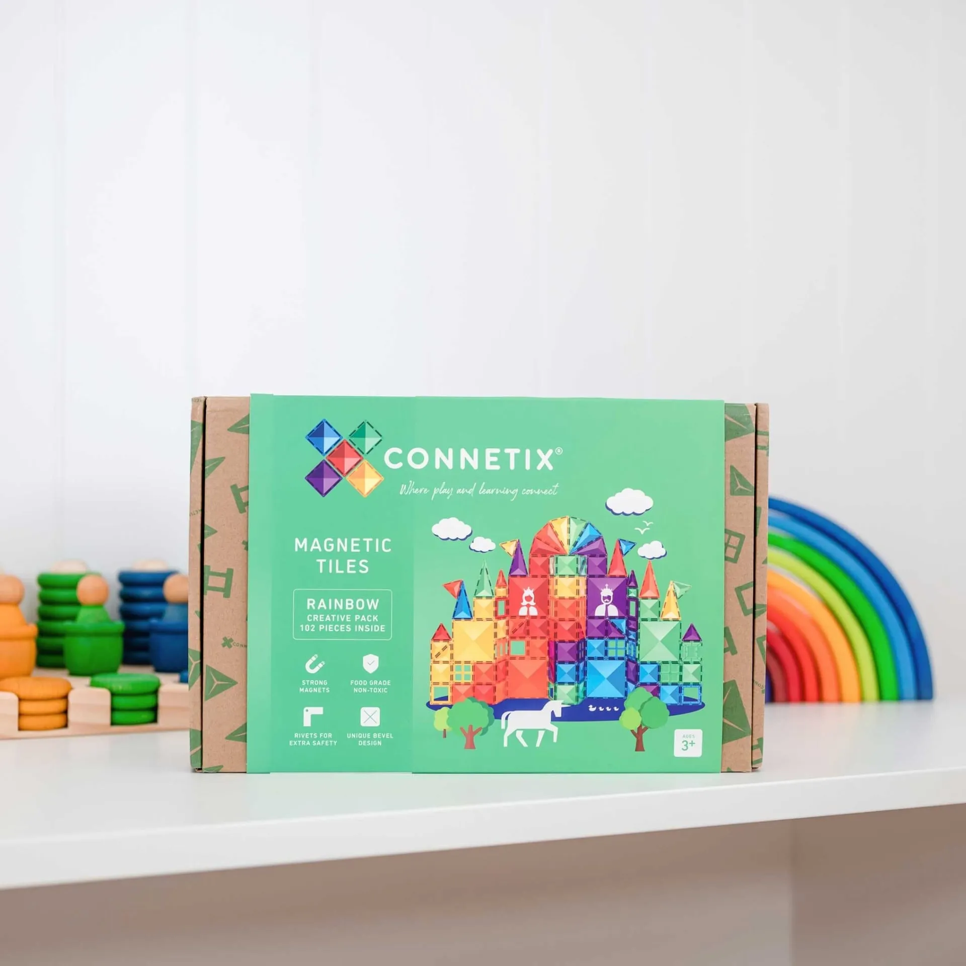 Connetix Rainbow Creative Pack – 102 Piece Set