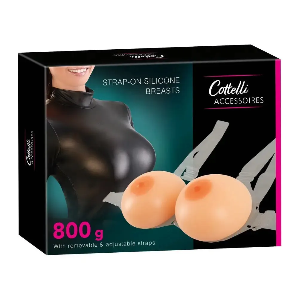 Cottelli Silicone Flesh Pink Strap on Breasts 800g