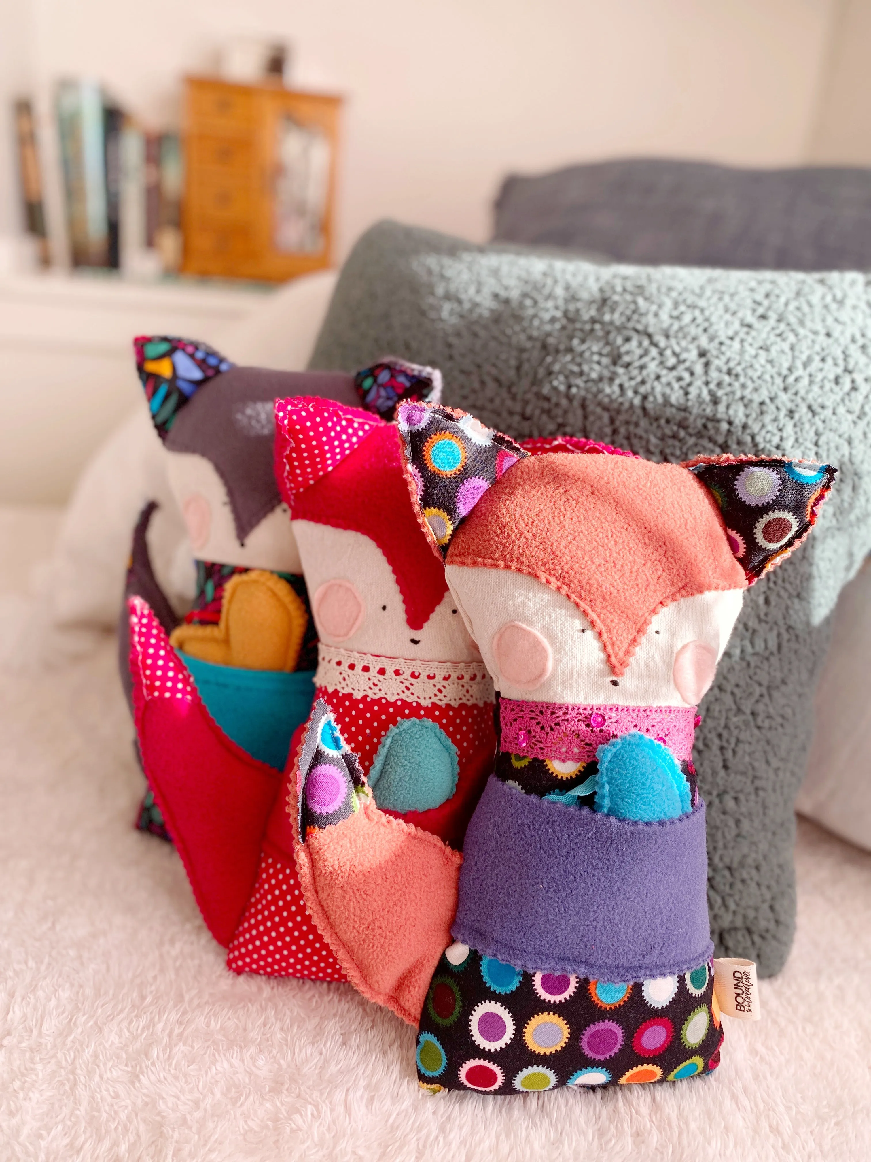 Creative Cuddles, Fox Animal for Kids, Children's Sensory Stuffed Animal, Upcycled Stuffed Fox for Kids