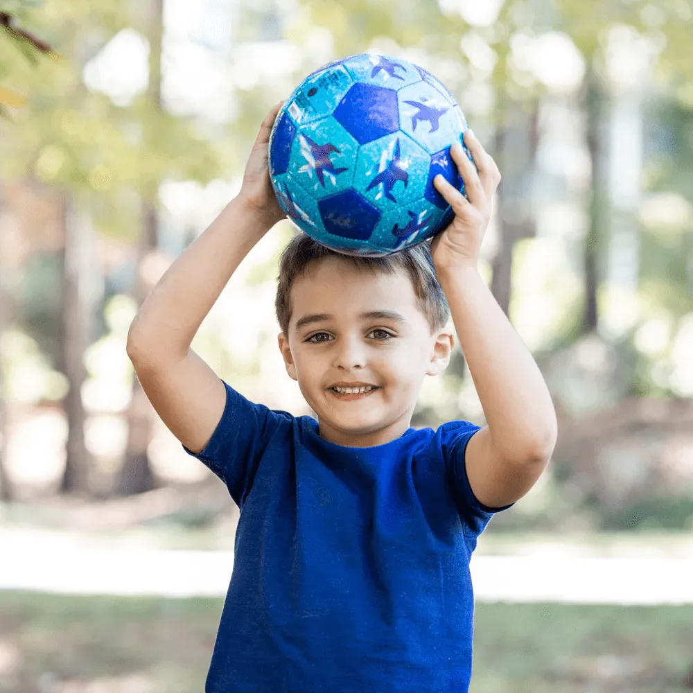 Crocodile Creek Glitter Soccer Ball - Shark City (Size 3)