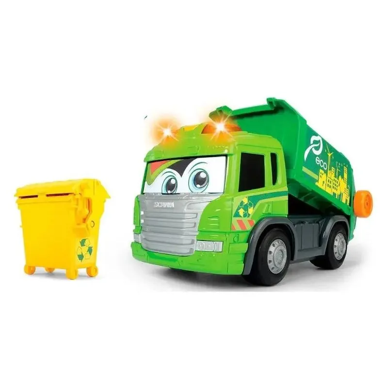 Dickie Toys Scania Happy Garbage Truck Motorised Bin Lorry Toy