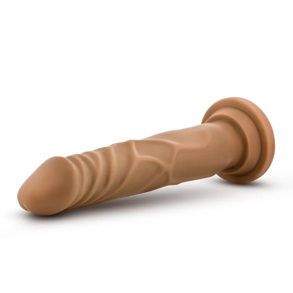 Dr. Skin By Blush® | Realistic Cock Realistic Mocha 7.5-Inch Long Dildo With Suction Cup Base