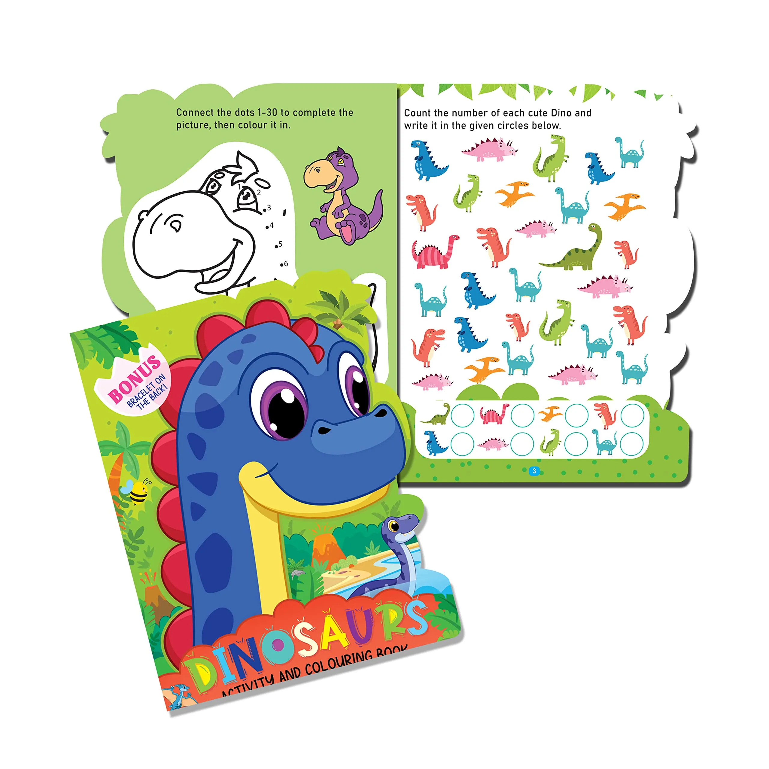 Dreamland Dinosaur Activity and Colouring - An Activity Book for Kids Ages 2 