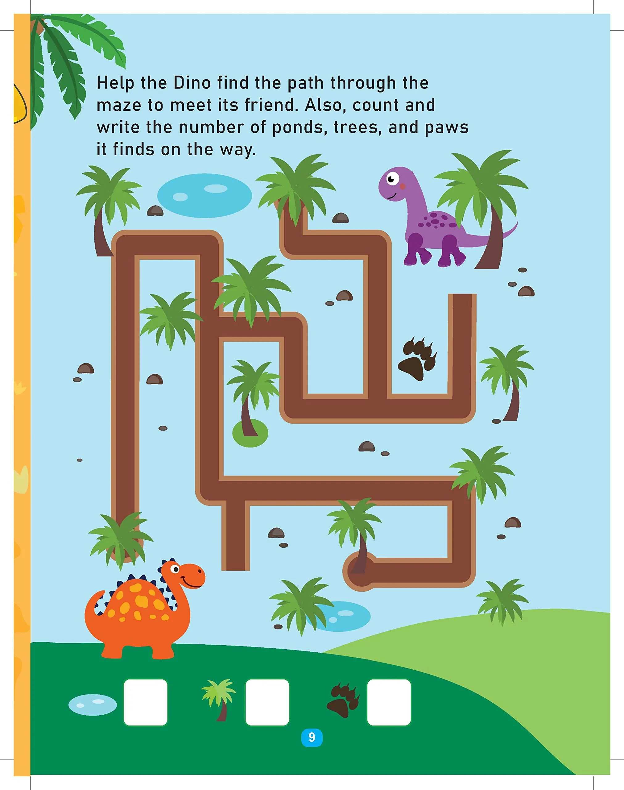 Dreamland Dinosaur Activity and Colouring - An Activity Book for Kids Ages 2 