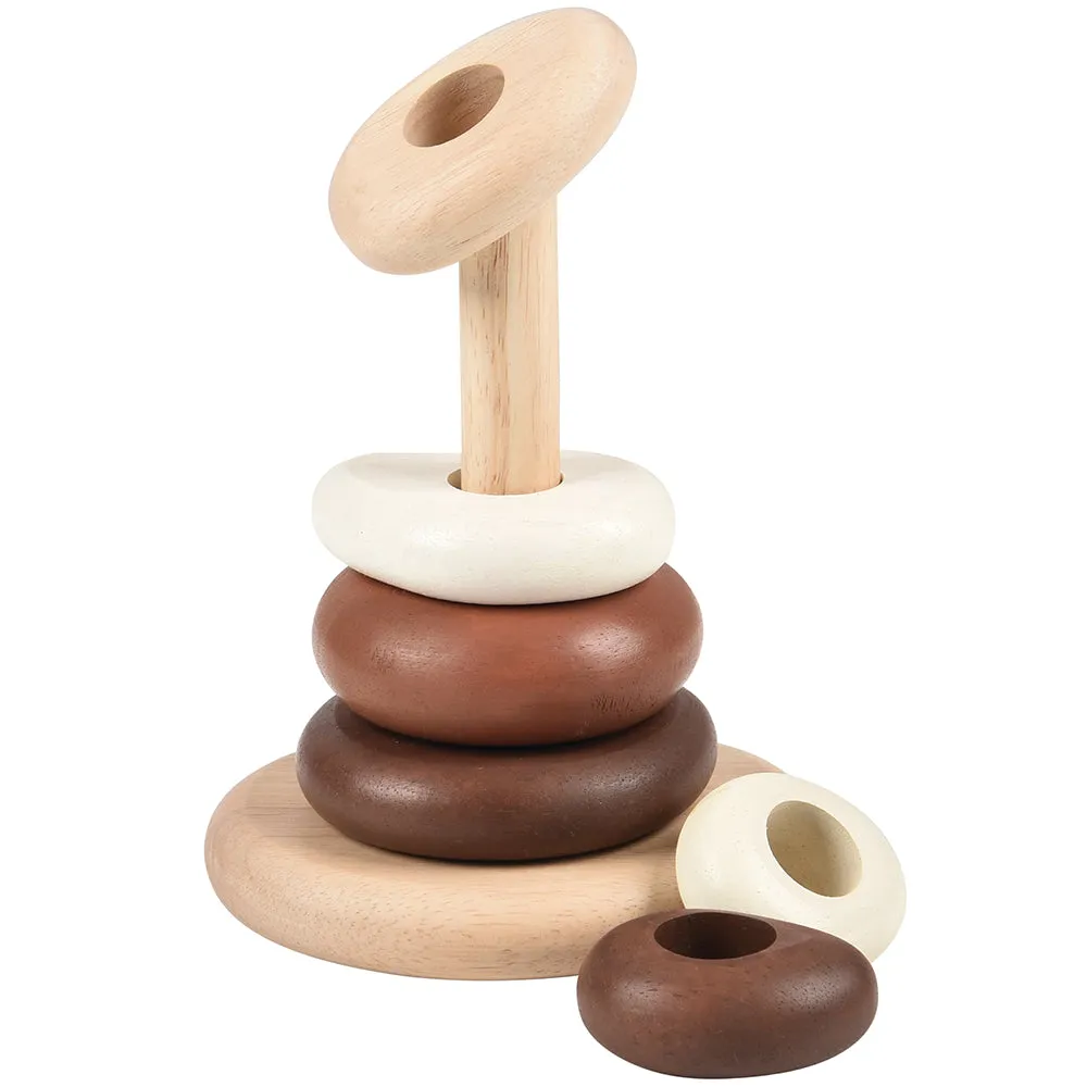 Eco-Friendly Wooden Stacking Pebbles | 7-Piece Natural Sequencing Toy
