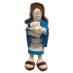 Immaculate 2024 Virgin Mary Cosplay Plush Toys Cartoon Soft Stuffed Dolls Mascot Birthday Xmas Gift