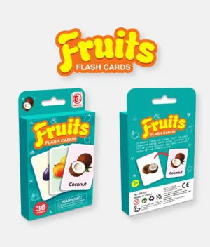 Kids Fruits Learning Flash Card Set - 36 Cards