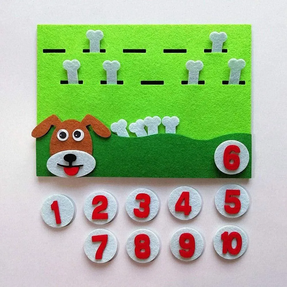 Kids Montessori Toys Materials Learning Toy DIY Weave Cloth Math Toy Digital Educational Toy for Children Preschool Teaching Aid
