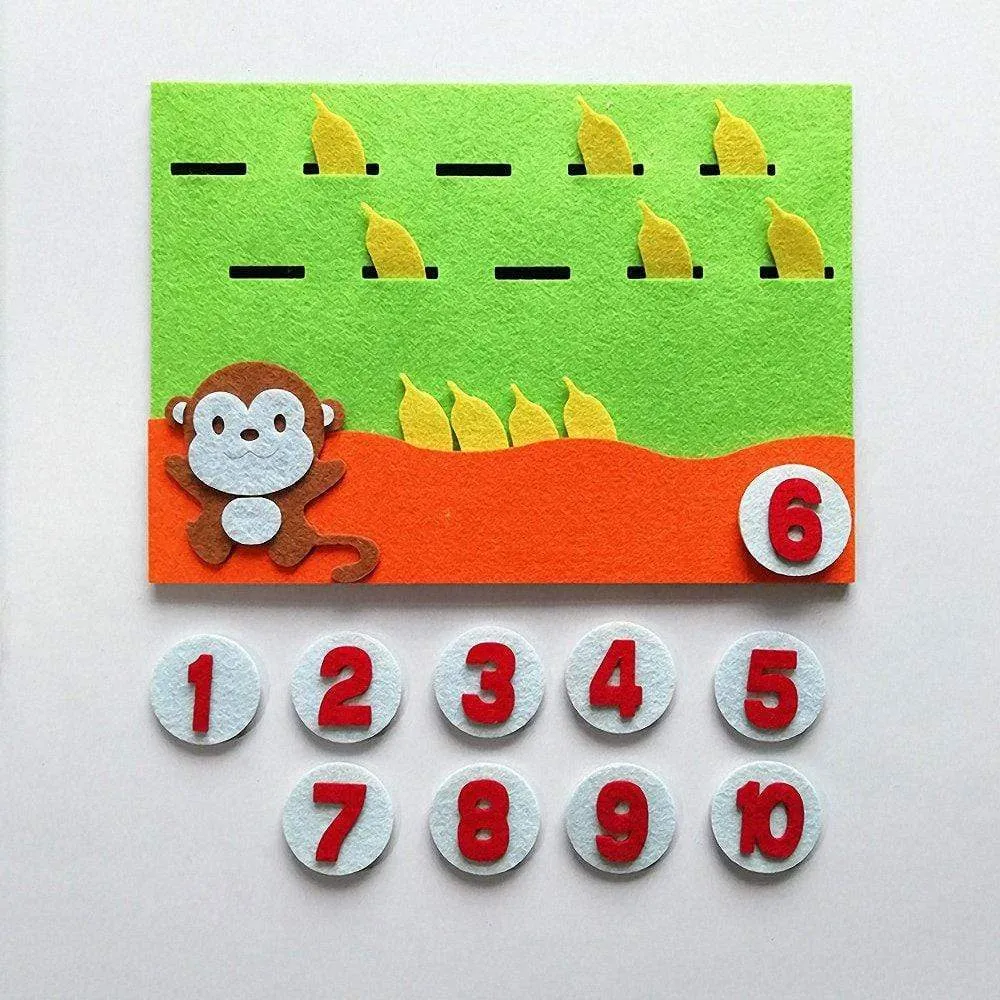 Kids Montessori Toys Materials Learning Toy DIY Weave Cloth Math Toy Digital Educational Toy for Children Preschool Teaching Aid