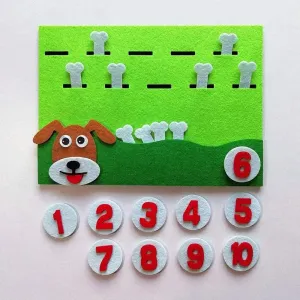 Kids Montessori Toys Materials Learning Toy DIY Weave Cloth Math Toy Digital Educational Toy for Children Preschool Teaching Aid