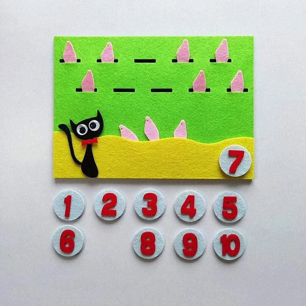 Kids Montessori Toys Materials Learning Toy DIY Weave Cloth Math Toy Digital Educational Toy for Children Preschool Teaching Aid