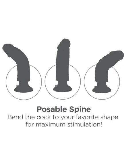 King Cock 9in Vibrating Tan