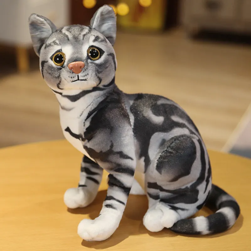 Lifelike Stuffed Cat Plush Toy