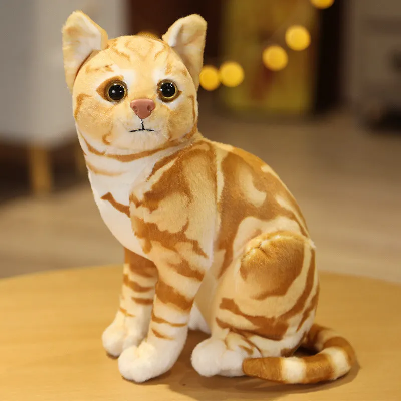 Lifelike Stuffed Cat Plush Toy