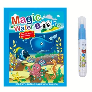Magic Water Book With Pen Educational  Reusable Kids Toy