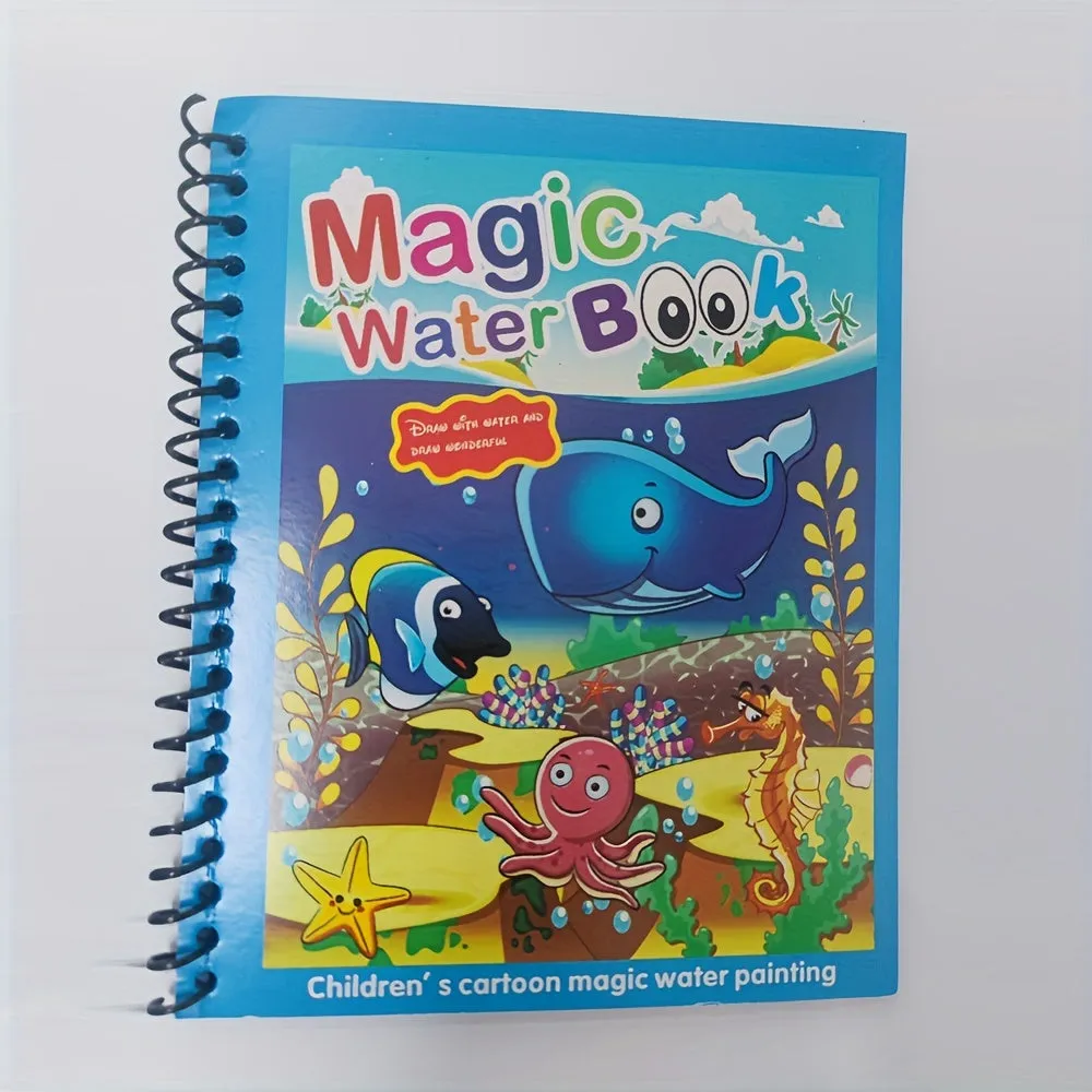 Magic Water Book With Pen Educational  Reusable Kids Toy