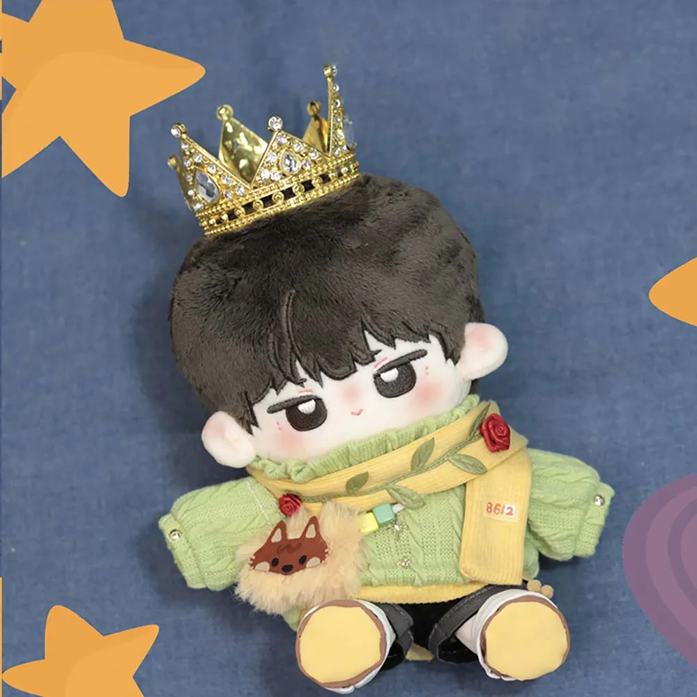 niannyyhouse 10cm 15cm 20cm Plush Doll Clothes Crown Green Sweater Shorts Scarf Backpack Stuffed Doll Dressup