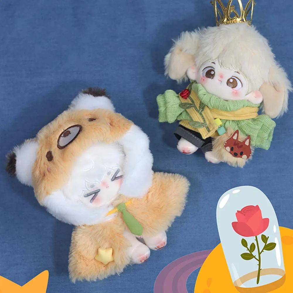 niannyyhouse 10cm 15cm 20cm Plush Doll Clothes Crown Green Sweater Shorts Scarf Backpack Stuffed Doll Dressup