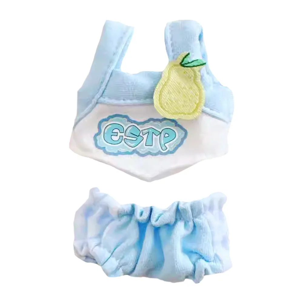 niannyyhouse 10cm-15cm Plush Doll Clothes Camisole Shorts Doll Dressup