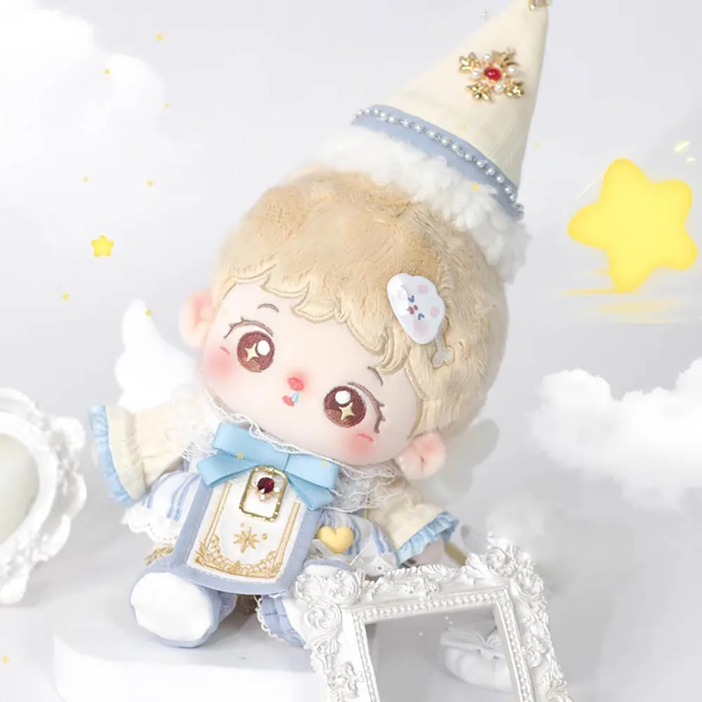 niannyyhouse 20cm Plush Doll Clothes Hat Wings Coat Pants Scarf Shoes Angel Suit 8in Doll Dressup