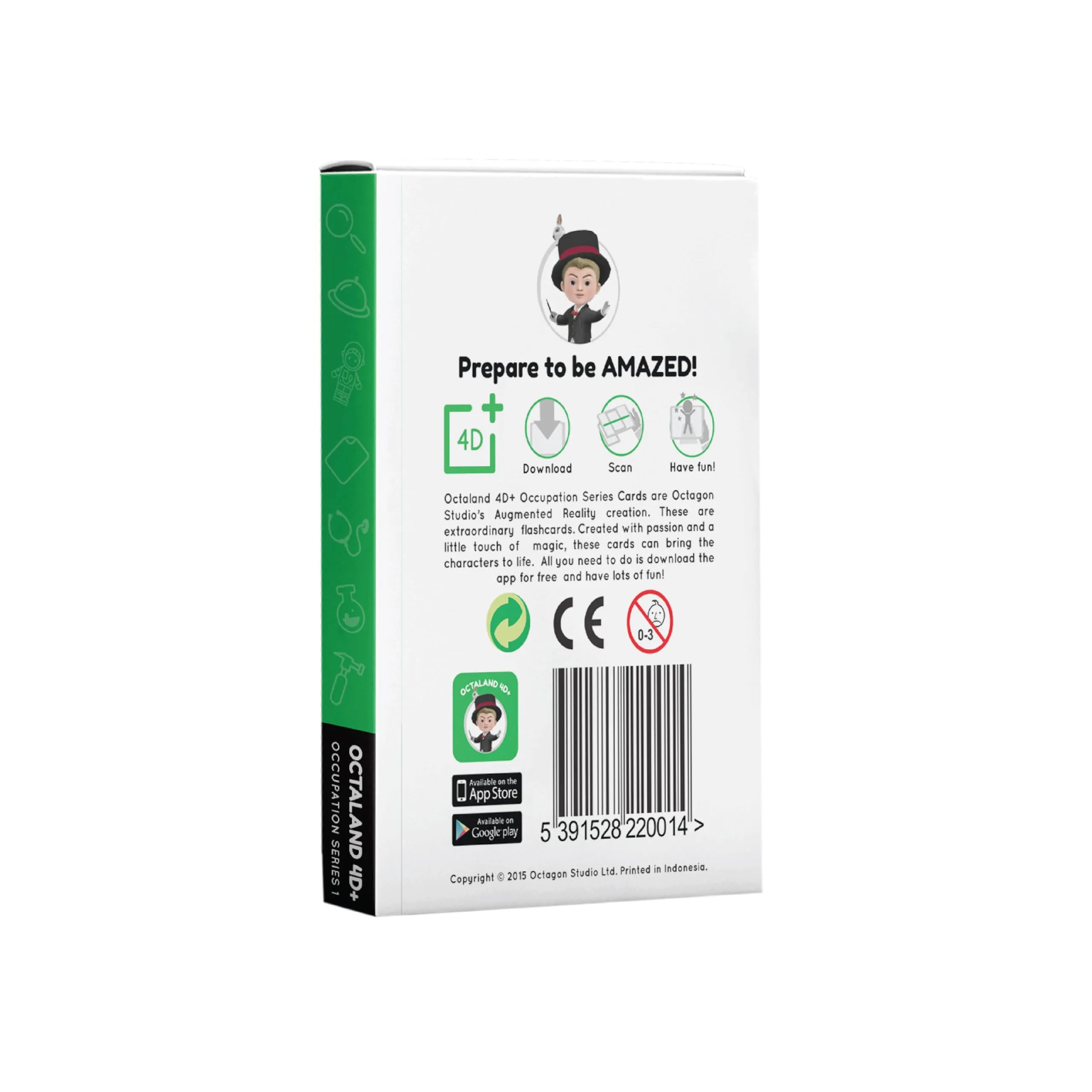 Octaland 4D  Flashcards for Kids - Educational Alphabet Cards with Augmented Reality (AR) for Language Learning in 17 Languages