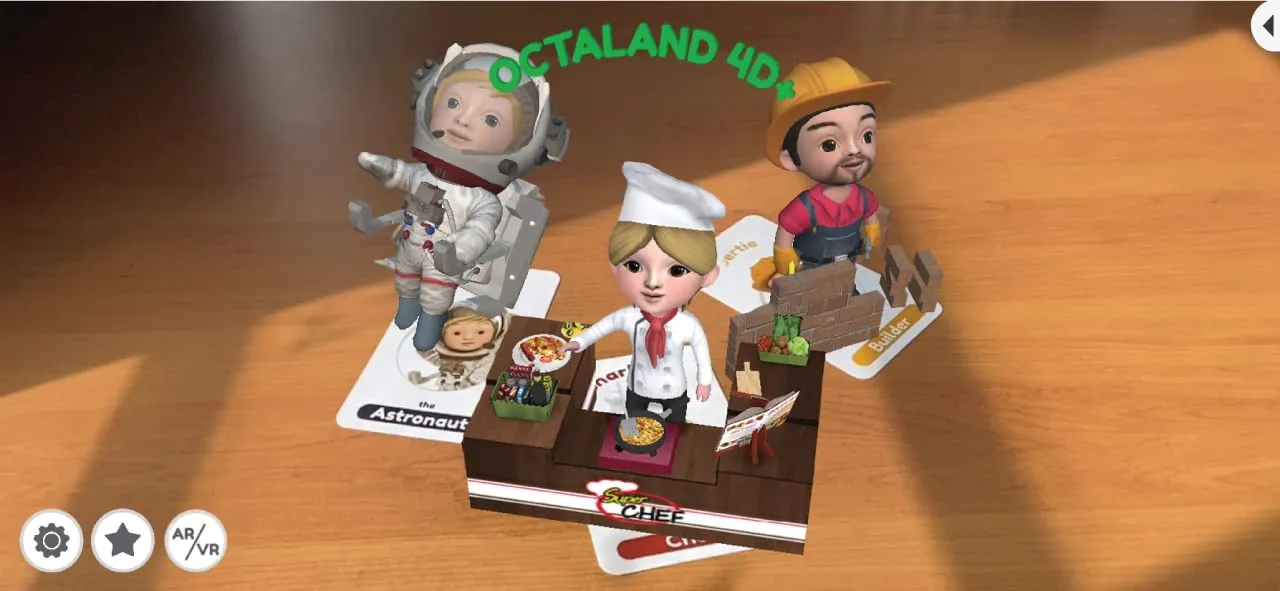 Octaland 4D  Flashcards for Kids - Educational Alphabet Cards with Augmented Reality (AR) for Language Learning in 17 Languages
