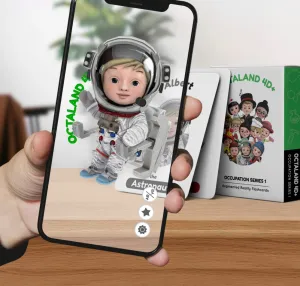 Octaland 4D  Flashcards for Kids - Educational Alphabet Cards with Augmented Reality (AR) for Language Learning in 17 Languages