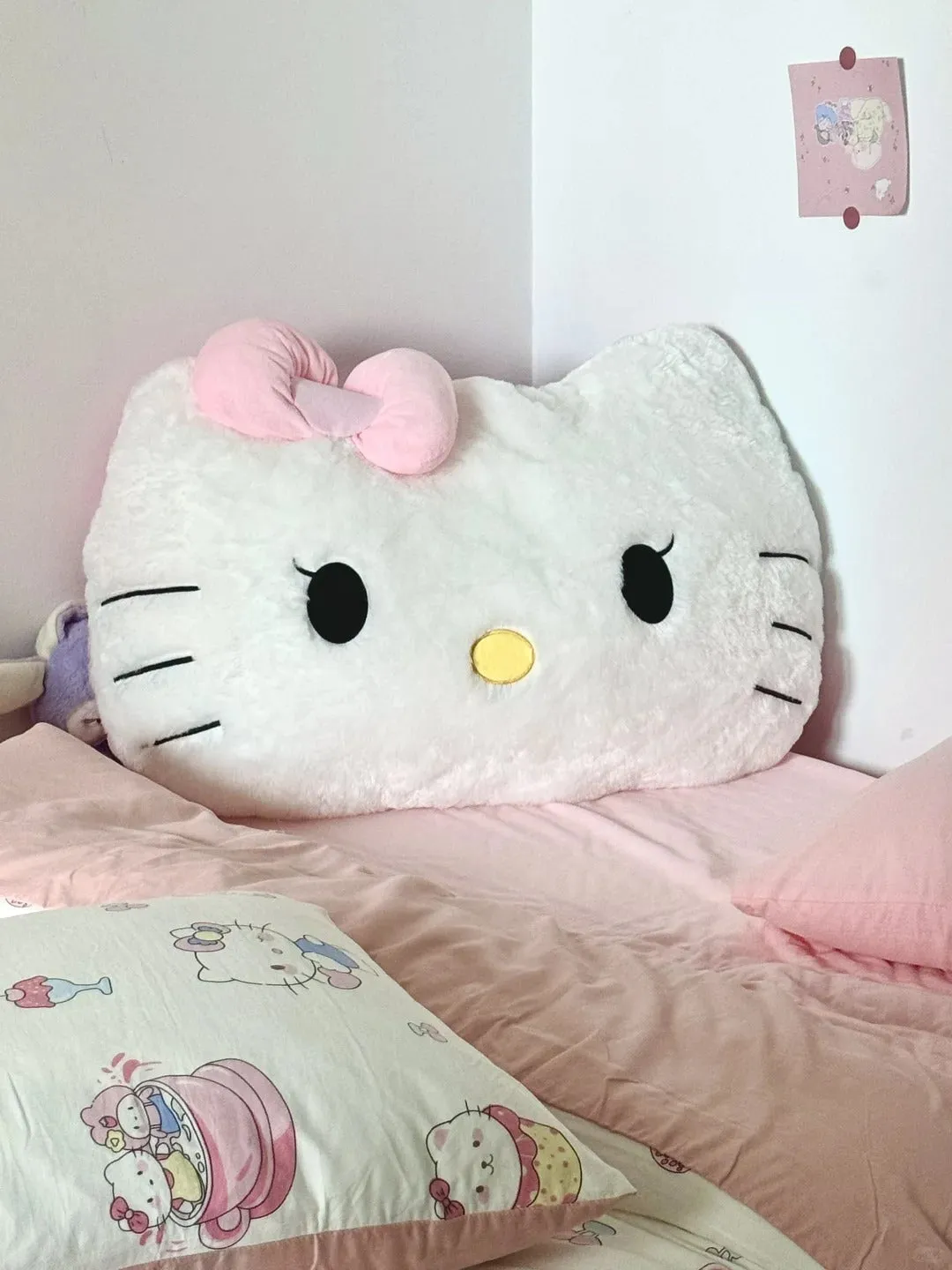 Pink Kitty Head Pillow 31inch
