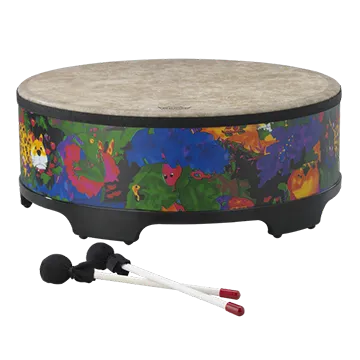 Remo Kids Percussion® Gathering Drum, 16" Fabric Rain Forest